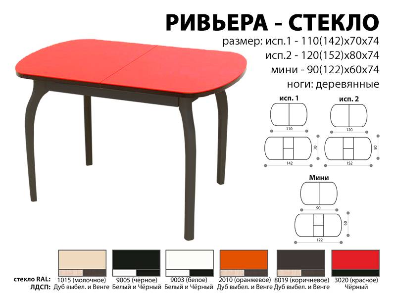 стол обеденный ривьера стекло в Симферополе