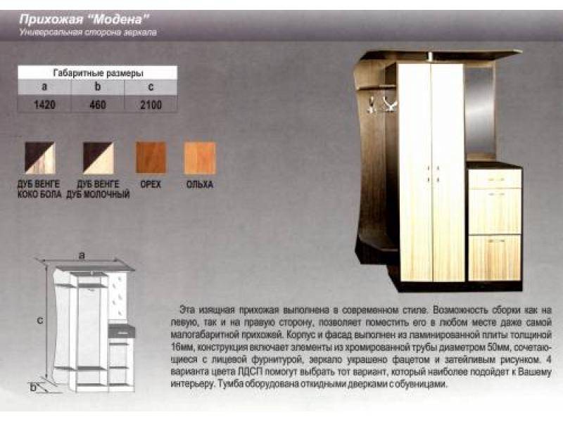 прихожая прямая модена в Симферополе