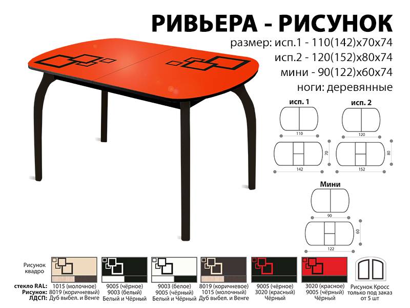 стол обеденный ривьера рисунок в Симферополе