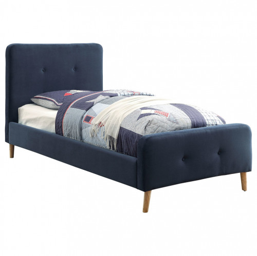 кровать button tufted flannelette navy 140х200 в Симферополе