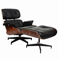 кресло eames style lounge chairчерное с коричневым в Симферополе