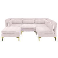 диван zara sectional угловой розовый в Симферополе