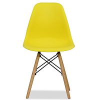 стул деревянный pc-015 желтый ножки дерево (eames style) в Симферополе