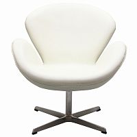 кресло swan chair экокожа белое в Симферополе