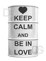 декоративная бочка keep calm and be in love m в Симферополе