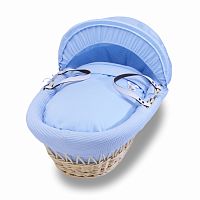 колыбель-переноска gift wicker moses basket натуральная, голубое белье в Симферополе