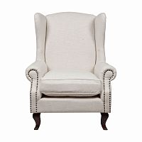 кресло мягкое с ушами белое collins wingback chair в Симферополе