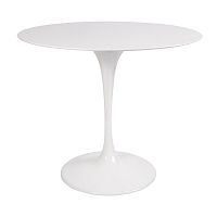 стол eero saarinen style tulip table mdf белый d90 глянцевый в Симферополе