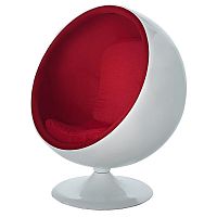 кресло-шар eero ball chair бело-красное в Симферополе