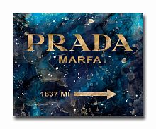 постер prada mafia на синем в золотом a4 в Симферополе