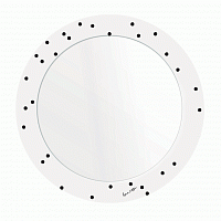 зеркало с рисунком белое круглое черные точки pois в Симферополе