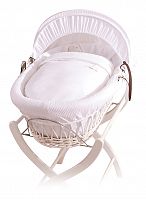 колыбель-переноска gift wicker moses basket белая, белое белье в Симферополе