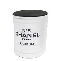 декоративная бочка- пуф chanel №5 white m в Симферополе