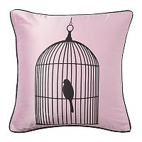 подушка с птичкой в клетке birdie in a cage pink в Симферополе