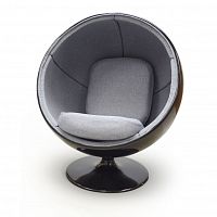 кресло ball chair черно-серое в Симферополе