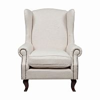 кресло collins wingback chair кремовая ткань в Симферополе