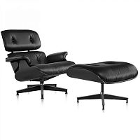 кресло eames style lounge chair черное в Симферополе