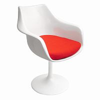 кресло tulip armchair бело-красное шерсть в Симферополе