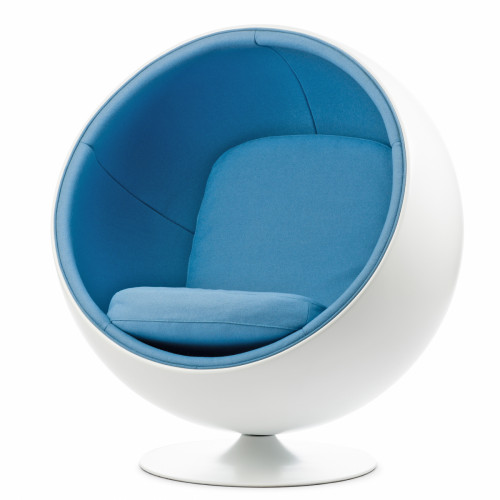 кресло ball chair бело-синее в Симферополе