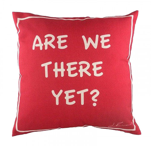 подушка с надписью are we there yet? в Симферополе
