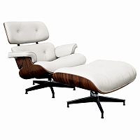 кресло lounge chair & ottoman белое в Симферополе