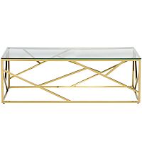 стол журнальный h-bridge gold 120*60*40см золотой в Симферополе