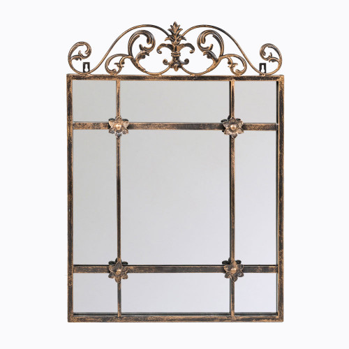 зеркало-окно настенное с резным верхом королевская бронза равель в Симферополе