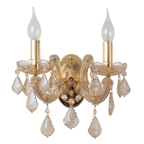 бра crystal lux ines ap2 gold/amber в Симферополе