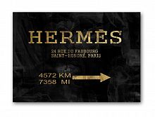 постер hermes без рамки, черный, а4 в Симферополе