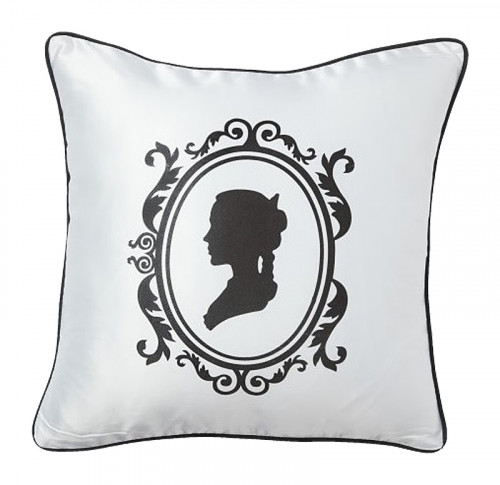 подушка с изображением женского силуэта ladies' profile white в Симферополе