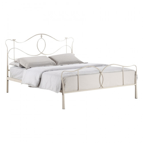 кованая двуспальная кровать 160х200 белая lili в Симферополе