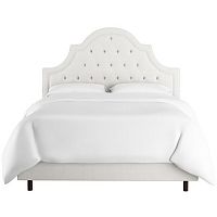 кровать двуспальная 180х200 белая с каретной стяжкой harvey tufted white в Симферополе