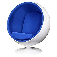 кресло eero ball chair синее с белым в Симферополе