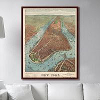 картина: antique map of new york city, 1879г. в Симферополе