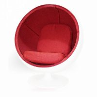 кресло ball chair бело-красное в Симферополе