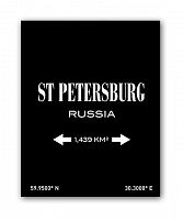 постер st.petersburg а4 (черный) в Симферополе