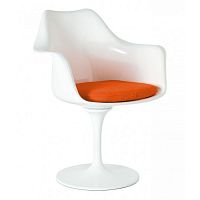 кресло tulip armchair бело-оранжевое шерсть в Симферополе