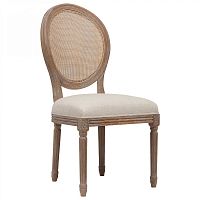 стул vintage french round cane back кремовый лён в Симферополе