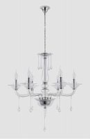 подвесная люстра crystal lux monica sp6 chrome/transparent в Симферополе