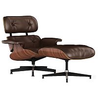 кресло lounge chair & ottoman коричневое в Симферополе