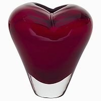 ваза стеклянная (красная) heart 12*9*13 в Симферополе