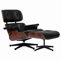 кресло eames style lounge chair & ottoman черное в Симферополе