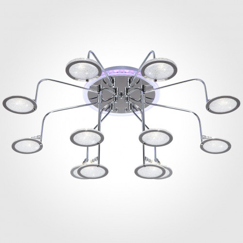 потолочная люстра eurosvet spider 80109/12 хром/синий+фиолетовый в Симферополе