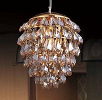 подвесной светильник crystal lux charme sp3+3 led gold/amber в Симферополе