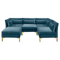 диван zara sectional угловой синий в Симферополе