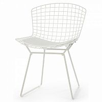 стул bertoia side кожаный standart белый в Симферополе