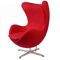 кресло arne jacobsen style egg chair красная шерсть в Симферополе