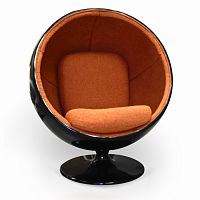 кресло ball chair черно-коричневое в Симферополе