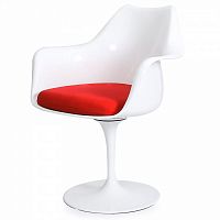 стул eero saarinen style tulip armchair красная подушка в Симферополе