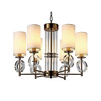 люстра felton 6 от delight collection белая/прозрачная/латунь в Симферополе